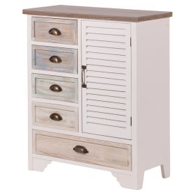 Mobiletto 5 cassetti e 1 anta 71x33x88 cm, Granada Sibilla