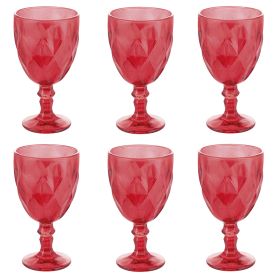 Set 6 calici 340 ml, Elizabeth Red