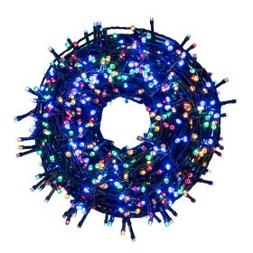 Filo 750 led multicolor 33,75 m, uso esterno, 8 giochi luce, Santa&#39;s House