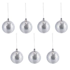 Set 7 palle natalizie disco ball, silver, Santa&#39;s House
