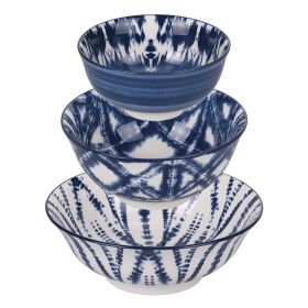 Set 3 ciotole in porcellana, The Blue