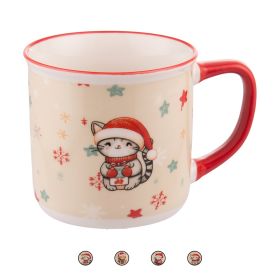 Mug natalizia 360 ml in gres, Merry Miao