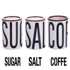 Set 3 barattoli sale, zucchero e caff&#232; 750 ml, Bigismore