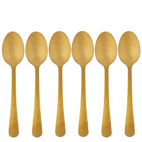 Set 6 cucchiaini oro satinato