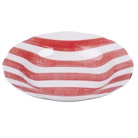 Piatto fondo in porcellana, rosso, Versilia