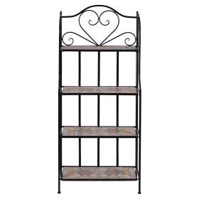 Scaffale 4 ripiani da esterno in ferro e ceramica, Cipro Est&#233;