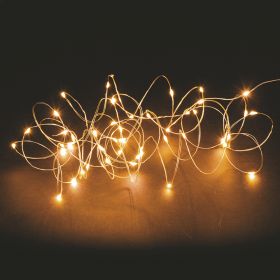 Filo 100 microled bianco caldo, uso esterno, 10 m, Santa&#39;s House