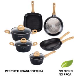 Batteria 10 pezzi in alluminio forgiato