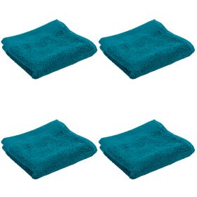 Set 4 lavette 30x30 cm in cotone 650 gsm, ottanio, Sibilla