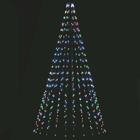 Mantello 308 miniled multicolor, 14 stringhe, h. 220 cm, uso esterno, Santa&#39;s House