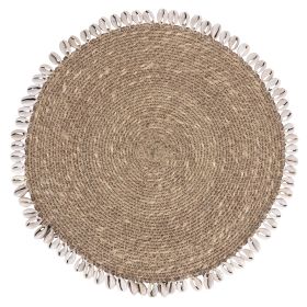 Tovaglietta in fibra naturale con conchiglie, Ocean