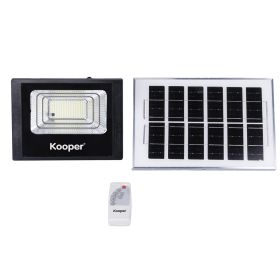 Faretto solare 114 led da esterno con telecomando, sensore di movimento e crepuscolare, Kooper