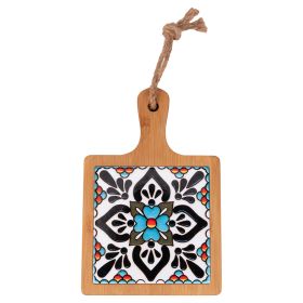 Tagliere in bambù e ceramica, 19,5x13 cm, Tradizione