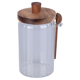 Barattolo 750 ml in vetro borosilicato e acacia, Glass