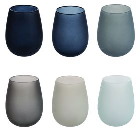 Set 6 bicchieri acqua 500 ml effetto frosted