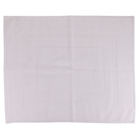 Tappeto bagno 50x60 cm in cotone, bianco, Sibilla