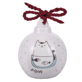 Pallina natalizia in ceramica, Oroscocats Pisces