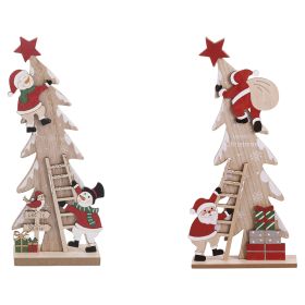 Decorazione natalizia con albero in legno, Santa&#39;s House