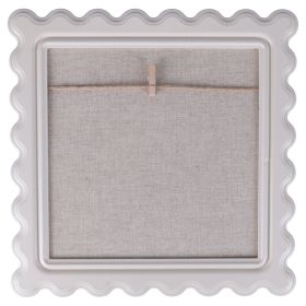 Cornice porta foto da muro con fili in corda e mollette, crema, Memories