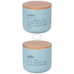 Barattolo sale 500 ml in ceramica e bamb&#249;, Victionary