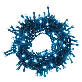 Filo 180 led bianco caldo 8 m, uso esterno, 8 giochi luce, Santa&#39;s House