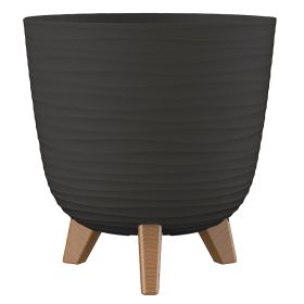 Vaso arredo tondo Aurora Luna 25x24 cm, antracite