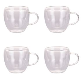 Set 4 tazzine caff&#232; con manico 90 ml in borosilicato, Glass Expresso