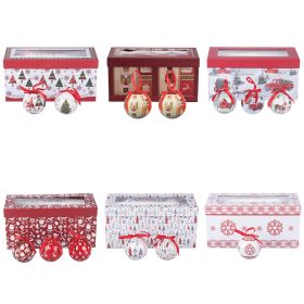 Set 14 palle natalizie con fiocco, Santa&#39;s House