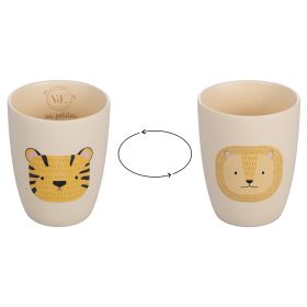 Bicchiere porta spazzolini/penne kids in porcellana, Les Petites Safari