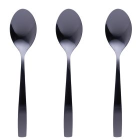 Set 3 cucchiai nero lucido, Manhattan Sibilla