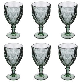 Set 6 calici 340 ml, verde, Elizabeth Sibilla