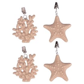 Set 4 pesi fermatovaglia in ceramica, sabbia, Ocean