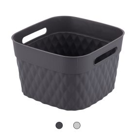 Cestino portaoggetti quadrato multiuso 20,5X20,5 cm in plastica