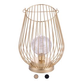 Lampada da tavolo in ferro a batteria, taglio inclinato, &#216;16x22 cm, Sibilla