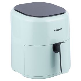 Friggitrice ad aria 5 L, display touch, 1200 W, acquamarina, Kooper