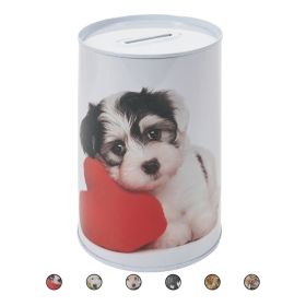 Salvadanaio cuccioli in latta