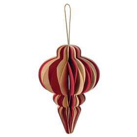 Appendino natalizio 3D in carta con chiusura in velcro h. 10 cm, Xmas Origami