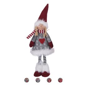 Pupazzo natalizio, gambe lunghe, h. 48 cm, Santa&#39;s House