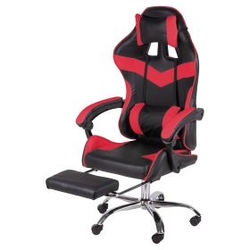 Poltrona  gaming high quality con ruote e poggiapiedi integrato, rosso