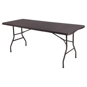 Tavolo richiudibile a valigia marrone 181x74x74 cm, Est&#233;