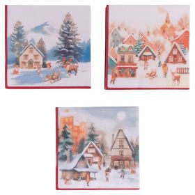 Set 30 tovaglioli monouso, Winter Village