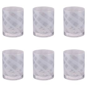 Set 6 bicchieri acqua 340 ml, Vertigo White