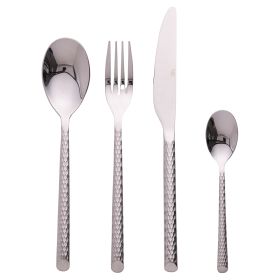 Set 24 posate in acciaio inox lucido, silver, Malindi