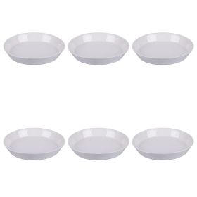 Set 6 piatti fondi in new bone China, bianco, Delice
