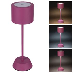Lampada da tavolo touch ricaricabile, fucsia, Aladina