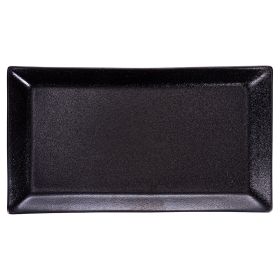 Piatto rettangolare 29x16 cm in gres, Horeca Black