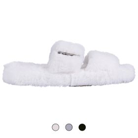 Pantofole donna invernali in eco pelliccia, Piuma