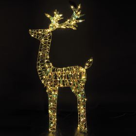 Renna natalizia luminosa 180 microled, bianco caldo, Santa&#39;s House