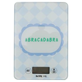 Bilancia da cucina digitale 5Kg, top in vetro temperato, azzurro, More Amor