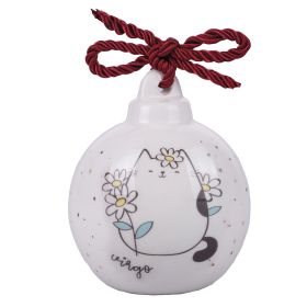 Pallina natalizia in ceramica, Oroscocats Virgo